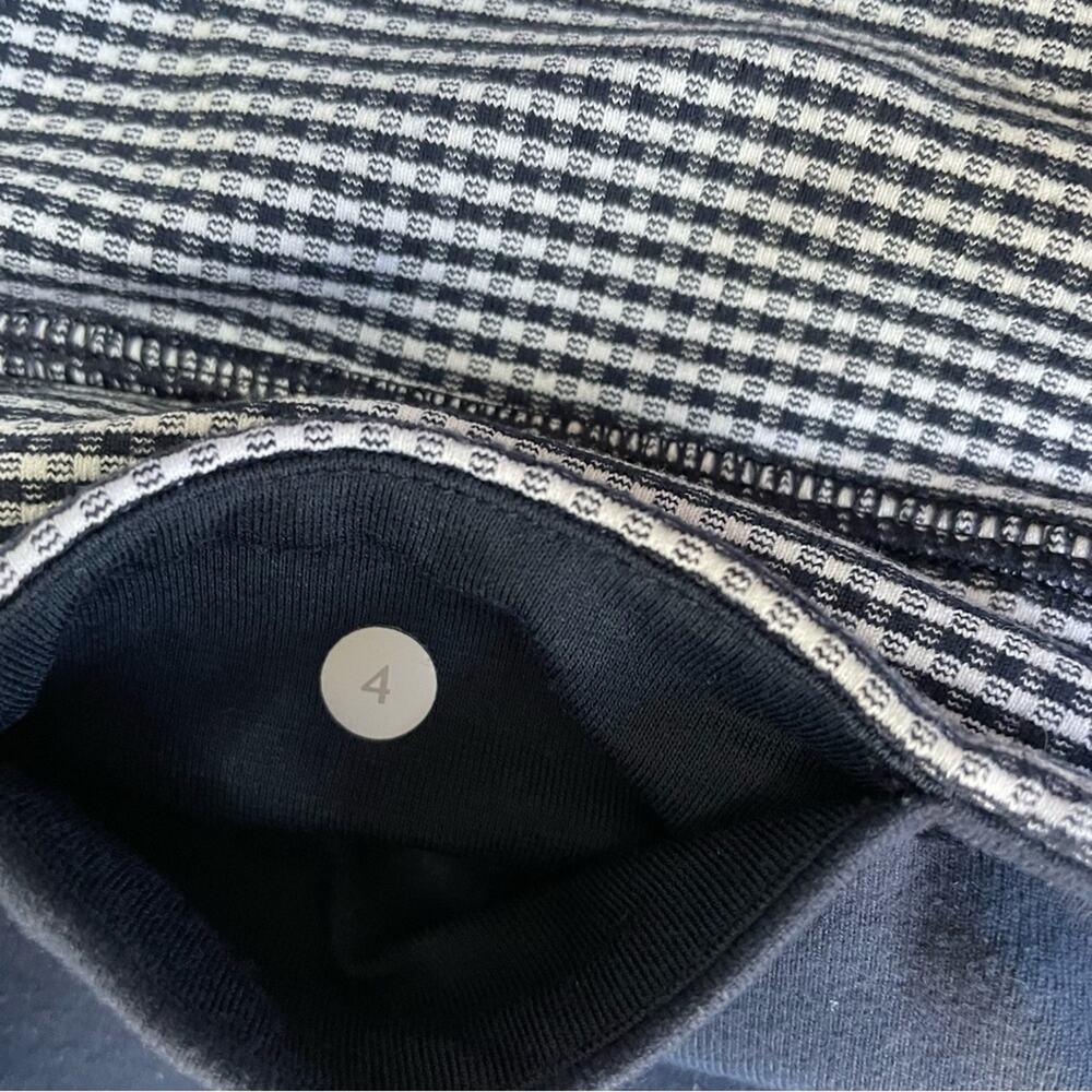 Lululemon Wunder Under Crop Leggings 4 Inkwell Gingham Activewear Athletic - Picture 5 of 5